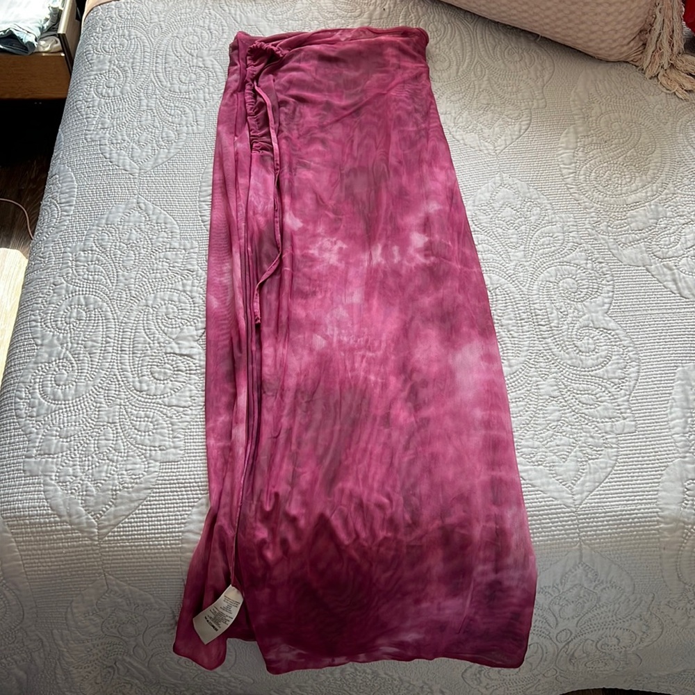 US Size XS Pink Tye Dye Maxi Skirt